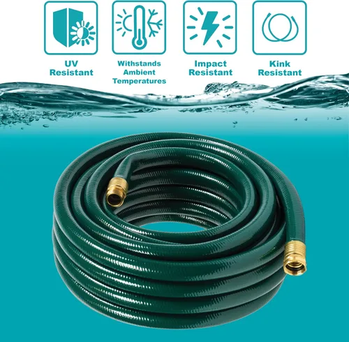 Vista 3 de Gilmour Flexogen - Manguera de jardín de 34 pulgadas x 50 pies, manguera de agua resistente, flexible y resistente a las torceduras, color verde