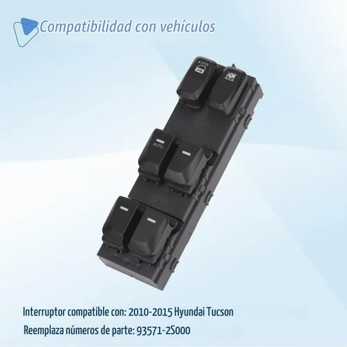 Vista 2 de Interruptor maestro de ventana eléctrica para Hyundai Tucson 93571