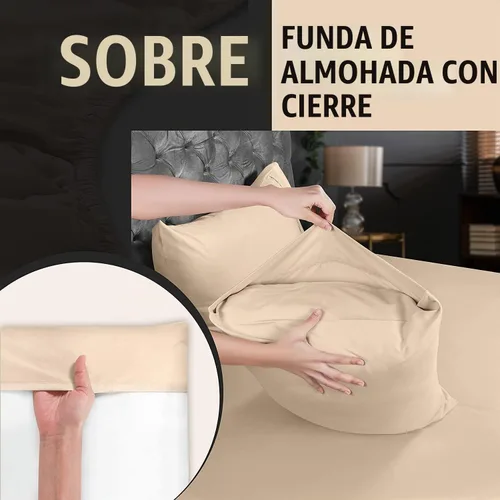 Vista 3 de Utopia Bedding - Juego de 2 fundas de almohada tamaño estándar, con cierre de sobre, tela de microfibra cepillada suave, resistentes al encogimiento