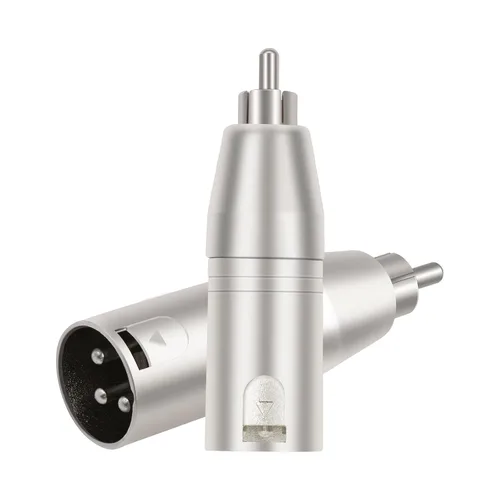 Vista 15 de Paquete de 2 adaptadores TRS a XLR de 1/4, adaptador equilibrado de 1/4 de pulgada macho a XLR macho para mezclador, micrófono