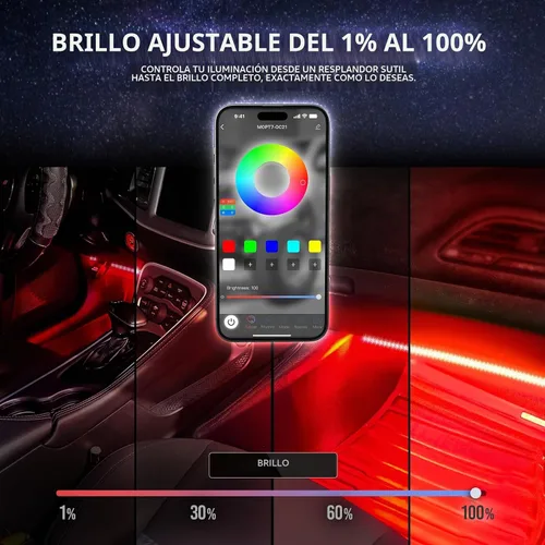 Vista 5 de OPT7 Aura Pro - Luces interiores de doble brillo para coche deportivo