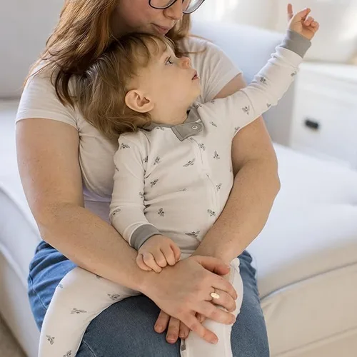 Vista 5 de Burt's Bees Baby Pijamas para bebés, 100% algodón orgánico, mameluco de una sola pieza, con cremallera, pijama de ajuste cómodo