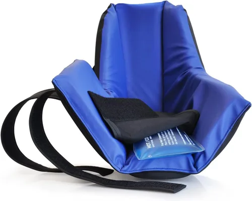 Vista 6 de NYOrtho Protectores de talón para llagas por presión - Cojín cómodo con fondo abierto - Bota de descarga del talón con paquete de gel refrigerante