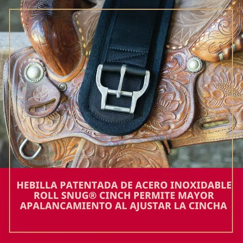 Vista 2 de Weaver Equine Weaver Leather Smart - Cincha de caballo con forro de fieltro, hebilla de acero inoxidable enrollada, circunferencia de caballo Negro