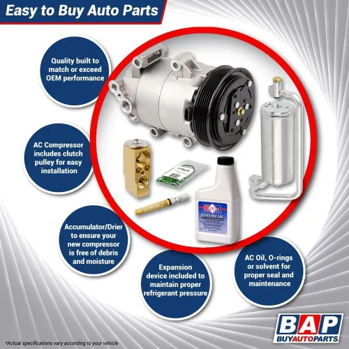 Vista 2 de Compresor de CA y kit de reparación de A/C para Chevy Lumina Monte Carlo Pontiac Grand Prix y Buick Regal 3.1L V6 - BuyAutoParts 60-81867RK Nuevo