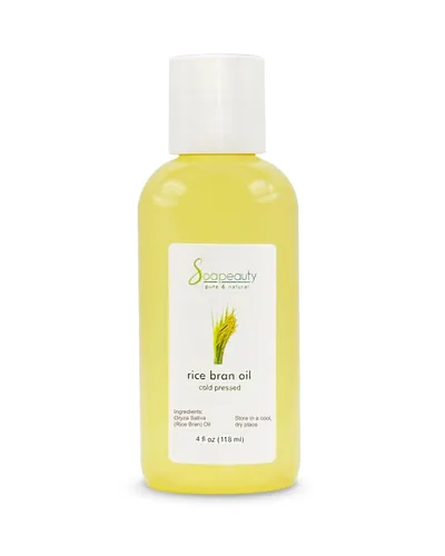 Vista 10 de Soapeauty Aceite de salvado de arroz prensado en frío 100% puro y natural disponible a granel Portador para aceites esenciales, cara, cabello