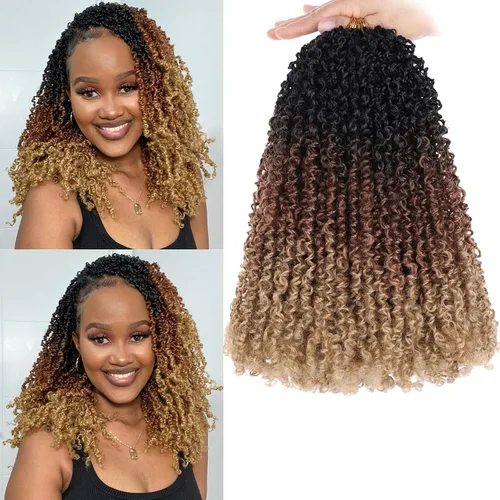 Vista 23 de COOKOO 6 pulgadas 8 paquetes Cabello de Ganchillo Pre-enrollado Yanky Twist para Mujeres Negro Natural Mini Passion Twists Pre-retorcido Cabello