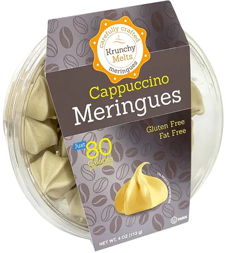 Vista 27 de Krunchy Melts Galletas originales de merengue Sabor S'mores Solo 90 calorías por porción Sin grasa, sin gluten, sin lácteos (4 onzas)