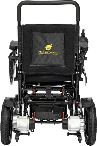 Vista 3 de Silla de ruedas eléctrica plegable ligera Silla de ruedas resistente de alta potencia (negro)