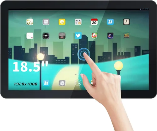Vista 8 de Tableta con monitor de pantalla táctil Android 12 de 18.5 pulgadas, FHD 16:9 1080P, WiFi y BT, altavoces integrados, RK3588 4GB RAM y 64GB ROM