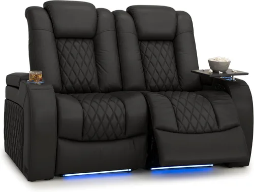 Vista 203 de Seatcraft Asiento de cine en casa Diamante Marrón Reclinable Individual