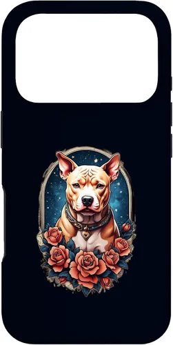 Vista 28 de Funda estilo vintage para iPhone XS Max Pitbull Dog Tattoo Art Vintage Old School