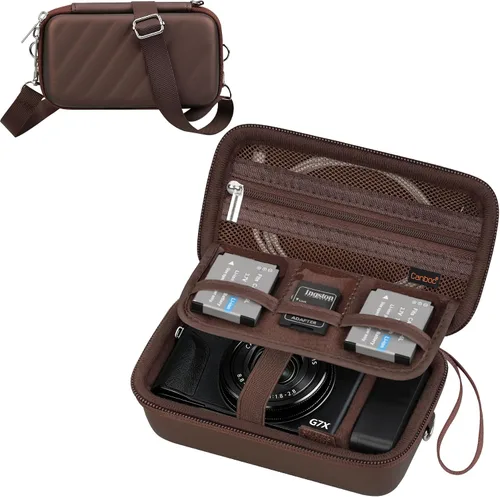 Vista 13 de Canboc Camera Case for Canon PowerShot G7 X Mark III/ G7X Mark II, Black Negro