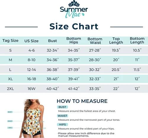 Vista 6 de Summer Mae Traje de baño tankini de 2 piezas con volantes y pantalones cortos para mujer