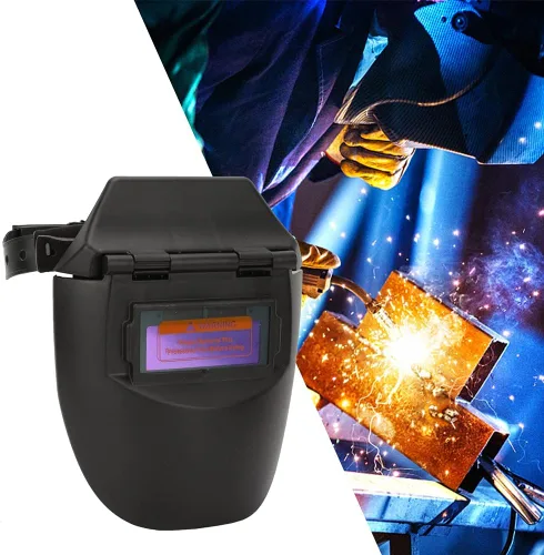 Vista 5 de Casco de soldadura fotoeléctrica, máscara de soldadura de oscurecimiento automático solar, casco de soldadura para soldadura eléctrica de gas (negro)