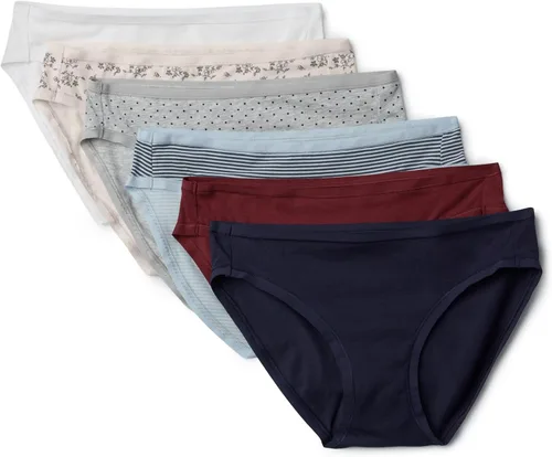 Vista 26 de Amazon Essentials Ropa interior de bikini de algodón y elastano para mujer (disponible en tallas grandes)