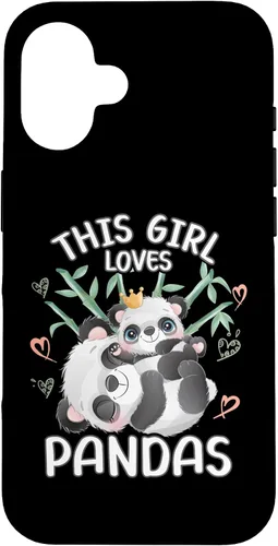 Vista 32 de This Girls Loves Pandas' for Teen Girls Case for iPhone 17