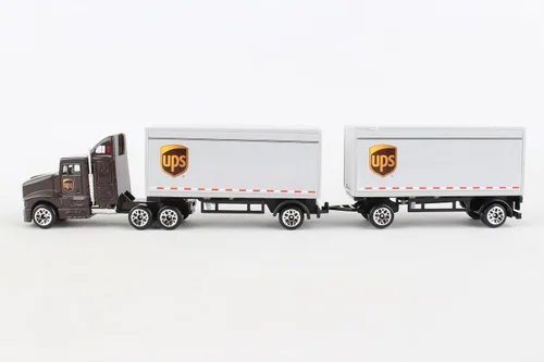 Vista 4 de Tractor con 2 remolques Daron UPS Die Cast