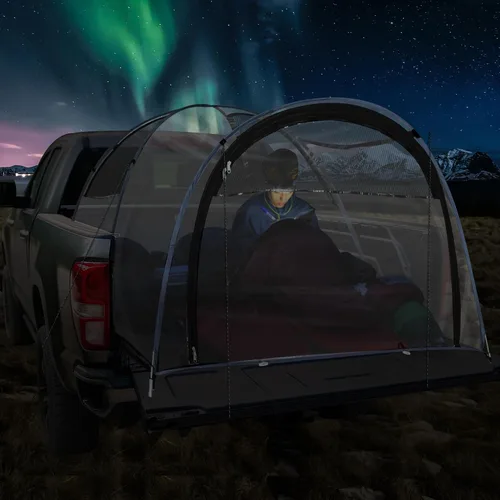 Vista 8 de EighteenTek Camión Tienda Campo Camper Camper Shell Pop Up Instalación Automática Impermeable PU2000mm Doble Capa Rainfly Ajustable 5 5.5 6 6.5 8