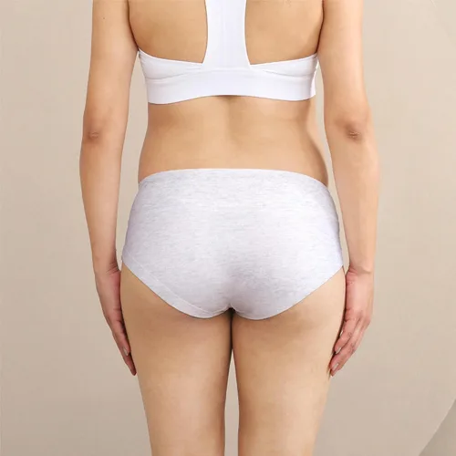 Vista 3 de Intimate Portal - Bragas de maternidad de cobertura total, tiro debajo del vientre, hechas de algodón para mujer embarazada