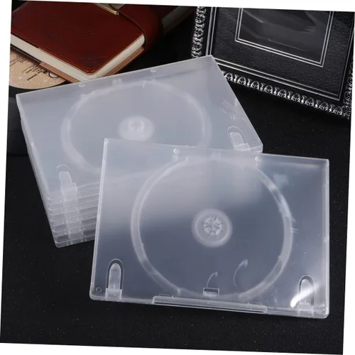 Vista 5 de Homoyoyo Caja de almacenamiento de CD transparente de 6 uds. Capacidad de la caja de DVD portátil para cine en casa Diseño de reconocimiento fácil