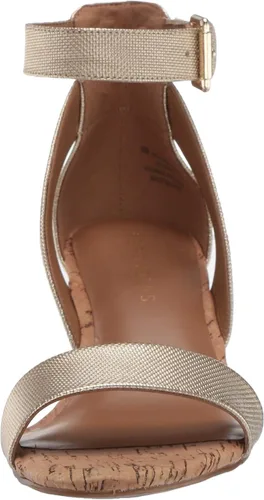 Vista 2 de Aerosoles Sandalia de cuña para mujer, dorado metálico, 9