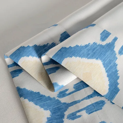 Vista 7 de Cortinas para oscurecer la habitación, cortinas modernas con ojales con estampado geométrico para granja, paneles de cortina divisores