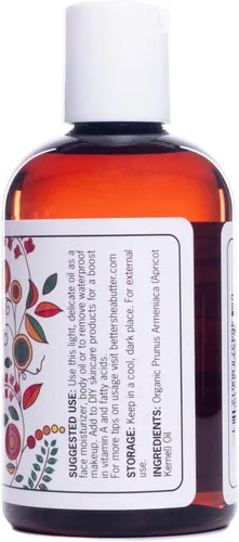 Vista 9 de Aceite de albaricoque orgánico 100% puro, prensado en frío Aceite de masaje para cuerpo y cara Aceite para pieles sensibles 4 oz por Better