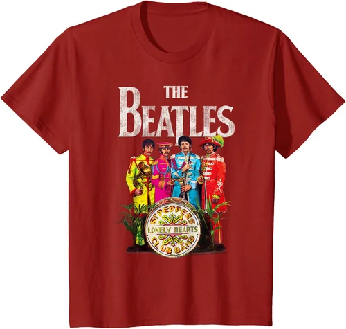 Vista 45 de The Beatles Sgt. Pepper's Lonely Hearts Camiseta de manga corta Negro