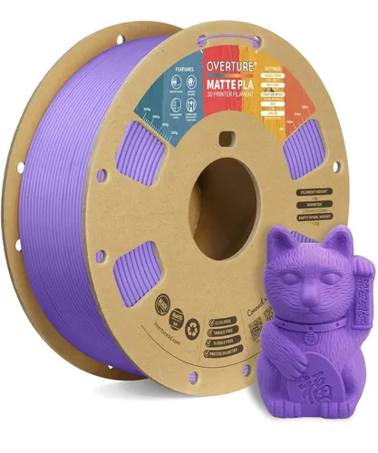 Vista 28 de OVERTURE - Filamento de fibra de carbono PLA para impresora 3D de 1.75 mm, carrete de cartón PLA de 2.2 libras, precisión dimensional +/- 0.02 mm