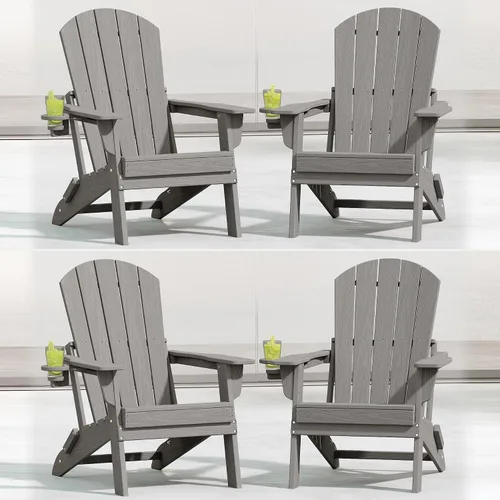 Vista 17 de HDPE Silla Adirondack plegable, Aruba