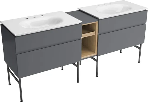Vista 11 de American Standard 8722000.243 Studio S - Juego de patas para tocador, color negro mate