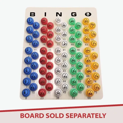 Vista 6 de MR CHIPS Bolas de bingo profesionales de 1.57" (40 mm) multicolor de doble número, estilo de ping pong, solo para jaula manual