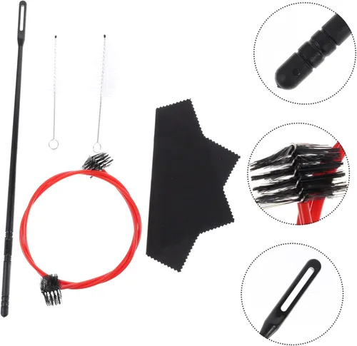Vista 2 de FAVOMOTO 3sets Trumpet Cleaning Brush Kit Flexible Design Trumpet Maintenance Tool for Wind Instruments Non-deforming and Tear-Resistant Cleaning