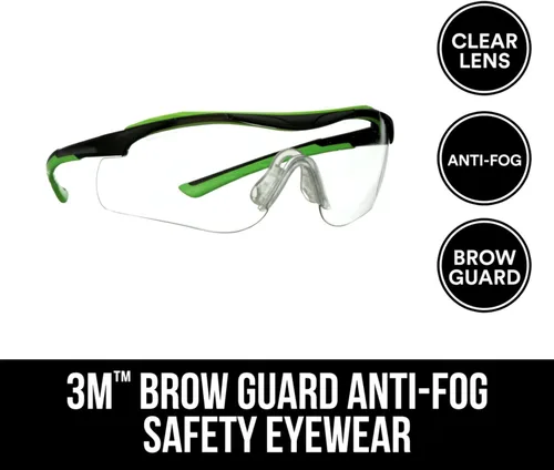 Vista 2 de 3M Gafas de seguridad con diseño inspirado en los deportes, transparentes, antivaho