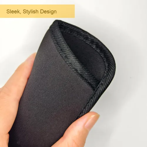 Vista 5 de Paquete de 6 bolsas para lentes de sol, suaves, delgadas, para gafas, funda negra para gafas