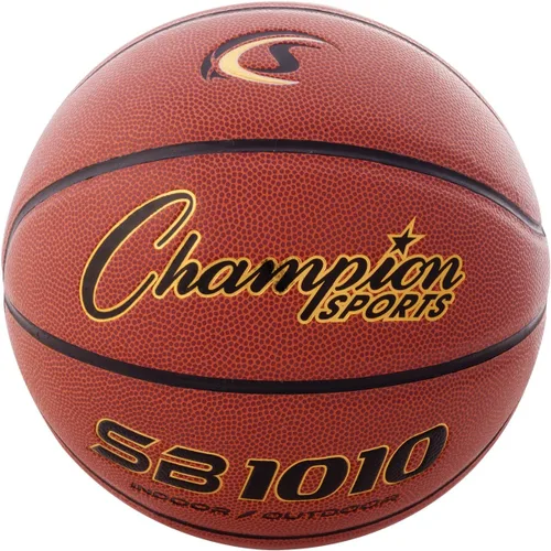 Vista 9 de Champion Sports Composite Basketball – Indoor/Outdoor Play – Official, Intermediate & Junior Sizes – Durable Grip & Air Retention