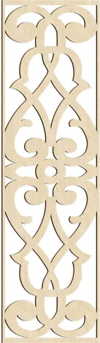 Vista 5 de 9 3/8"W x 24 3/8"H x 1/4"T Bellaire Decorativos Paneles de pared de madera calado, abedul