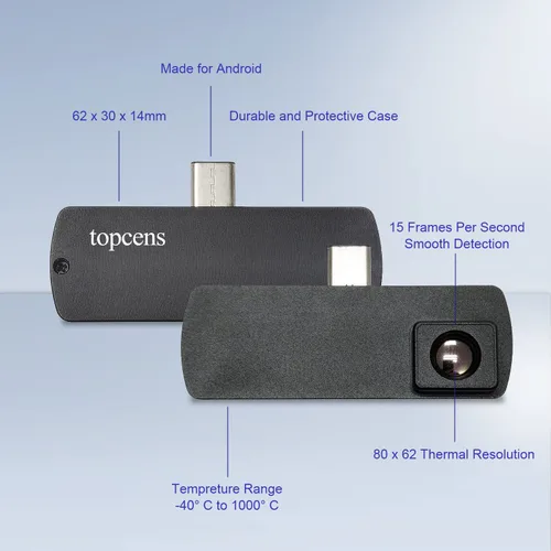 Vista 5 de Cámara infrarroja de la toma de imágenes térmicas para el teléfono inteligente, cámara del generador de imágenes del IR, 15FPS, USB Tipo-C