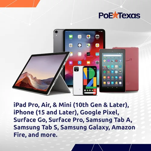 Vista 5 de PoE Texas Alimentación PoE+ y datos Gigabit separados, compatible con Google Mesh, Eero, Nest Cam, Apple Pro, Air y Mini tablets, Google Pixel