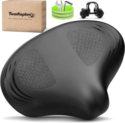 Vista 9 de Bike Seat Noseless Wide Comfort Men Women Bicycle Saddle for Peloton, Ebike