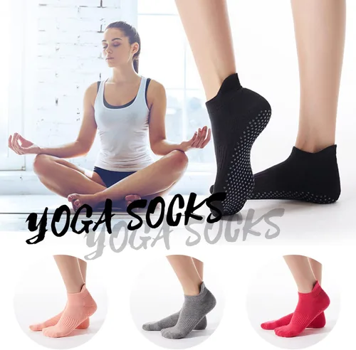 Vista 7 de UTTPLL Calcetines antideslizantes para mujeres y hombres, calcetines de yoga atléticos acolchados para pilates, calcetines de hospital con agarres