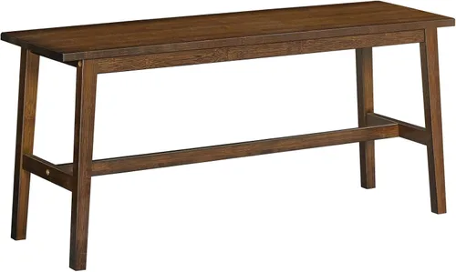 Vista 11 de HOOBRO Banco de comedor de bambú de 39.3 pulgadas, banco de mesa de cocina de granja, muebles de cocina y sala de estar, fácil de montar, resistente