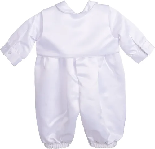 Vista 3 de Lito Angels Conjunto de 3 piezas para bautizo para bebé, traje de bautizo, ropa formal, con bordado cruzado, 007