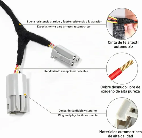 Vista 5 de EWAY Adaptador de corriente de 12 voltios para encendedor de cigarrillos GM Chevrolet Buick/arnés de cable para agregar dispositivo de radio CB