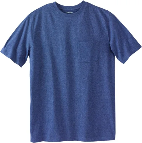 Vista 17 de KingSize Big & Tall Shrink-Less - Camiseta ligera, con cuello redondo, con bolsillo para hombre Gris Caliente Carbón