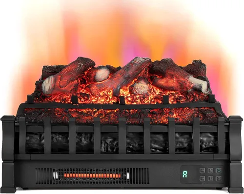 Vista 18 de COSTWAY Juego de troncos para chimenea eléctrica de 26 pulgadas con llama