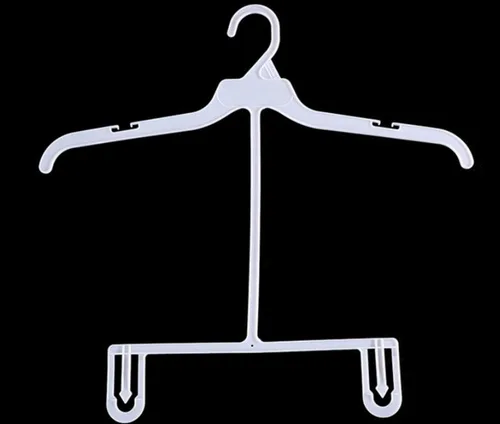 Vista 5 de WellieSTR Perchas de plástico antideslizantes para guardería, 50 piezas, blanco, 9.8 in (S)