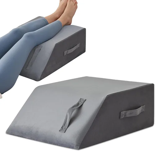 Vista 9 de Almohada de pierna con elevación de circulación sanguínea, cuña de pierna para elevación para hinchazón, almohada de elevación de piernas