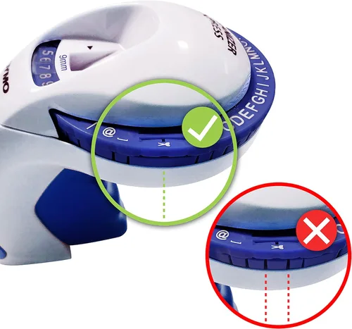Vista 3 de Dymo S0717930 Omega Home Embossing Label Maker, gris y azul marino, estampado en relieve